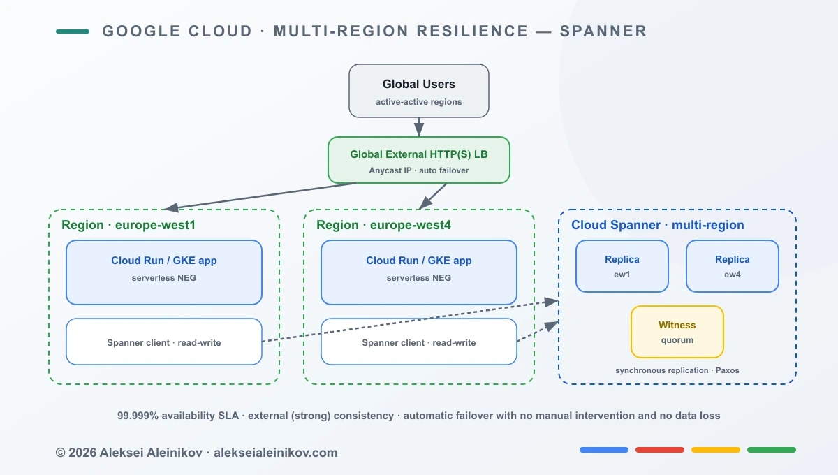Multi-Region Resilience with Cloud Spanner