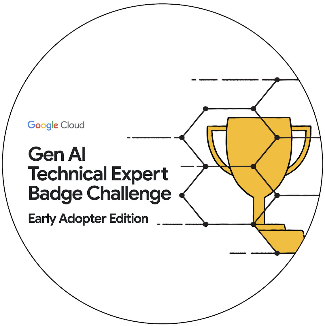 Certificate for Google Cloud Gen AI Technical Expert Badge Challenge - Early Adopter Edition