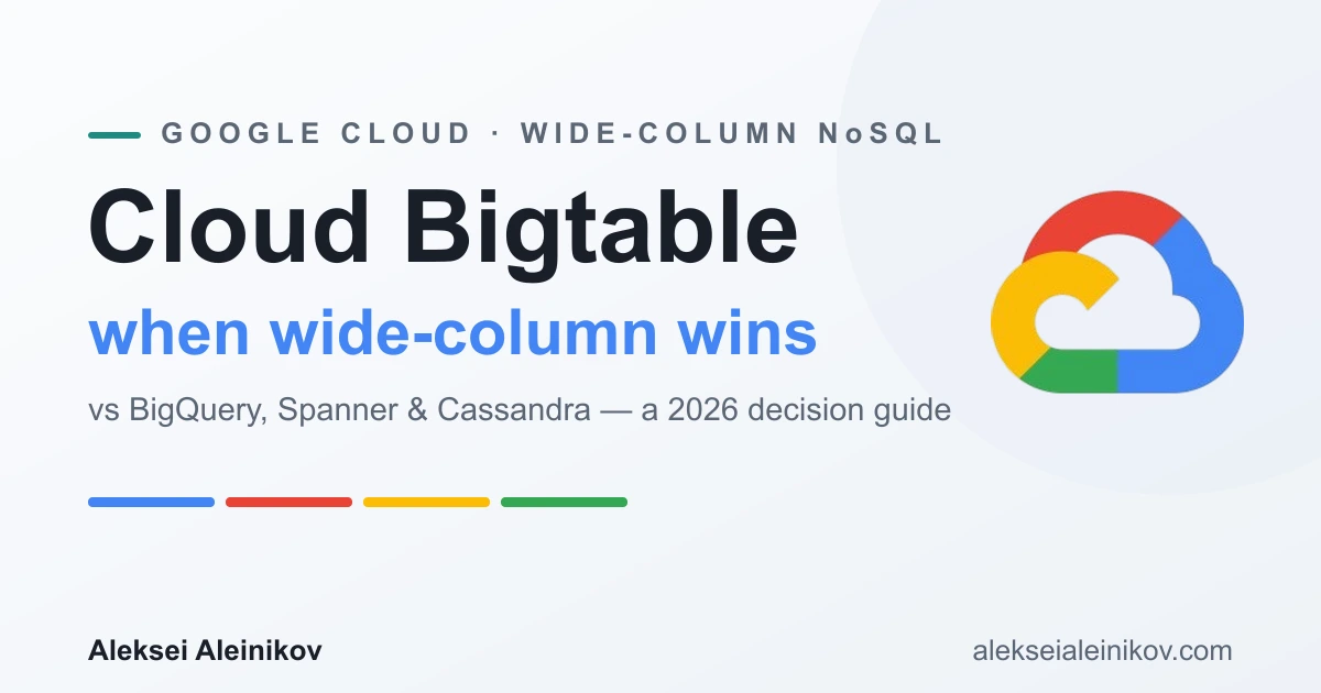 Cover image: Cloud Bigtable in 2026: When Wide-Column Beats BigQuery, Spanner, and Cassandra