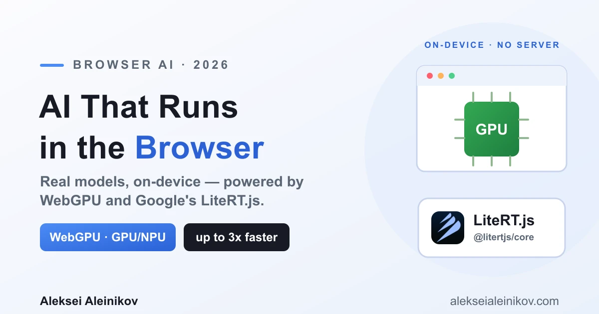 KI-Modelle on-device im Browser ausführen mit WebGPU und LiteRT.js.