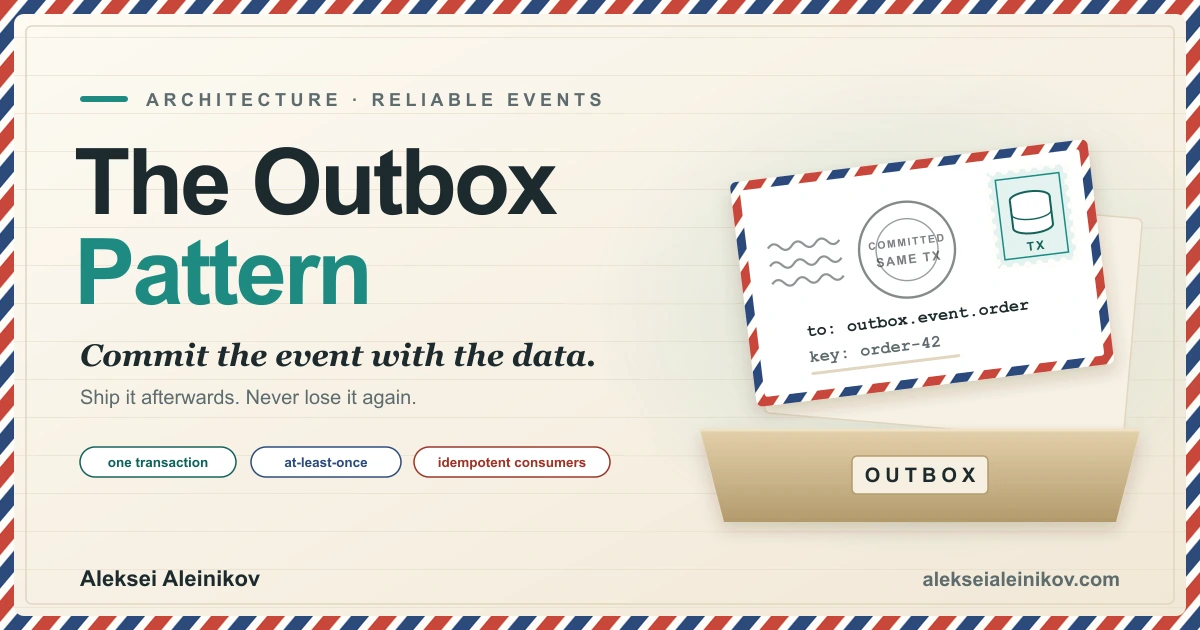 The Outbox Pattern: Reliable Events Without Distributed Transactions