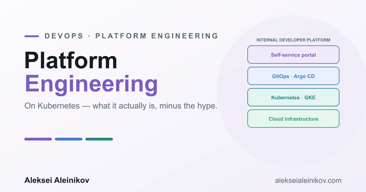 Cover image: Platform Engineering on Kubernetes: What It Actually Is (and How to Build the Platform)