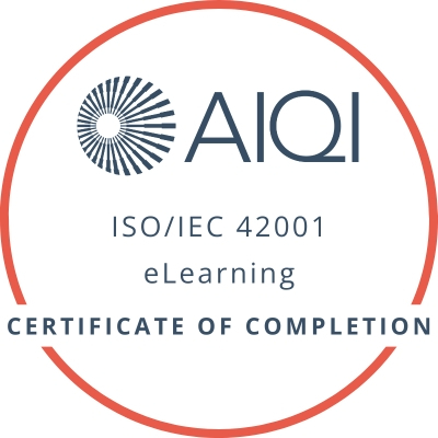 Zertifikat: ISO/IEC 42001:2023 Awareness fuer Managementsysteme fuer Kuenstliche Intelligenz