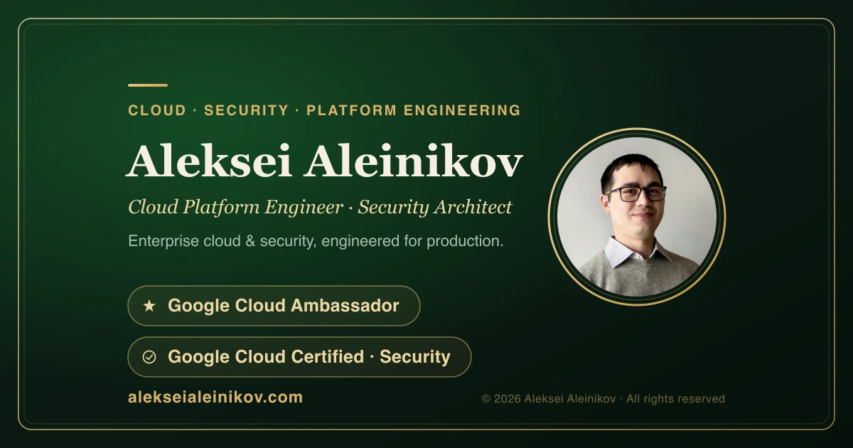 Cloud, Kubernetes & DevSecOps Blog | Aleksei Aleinikov